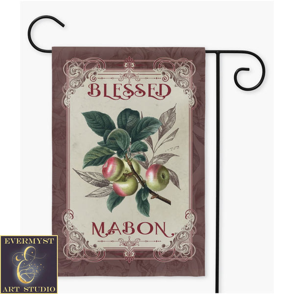 Mabon Apples Garden Flag - Pagan Wicca Fall Decoration