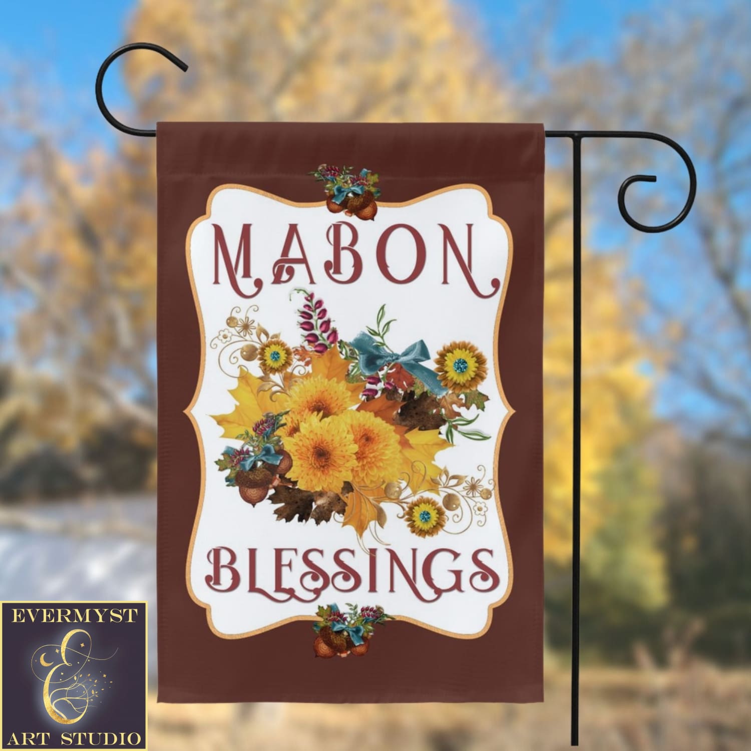 Mabon Flowers Garden Flag