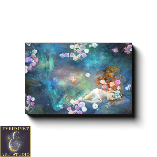 Mermaid Art Painting Canvas Print Decor Lover Gift