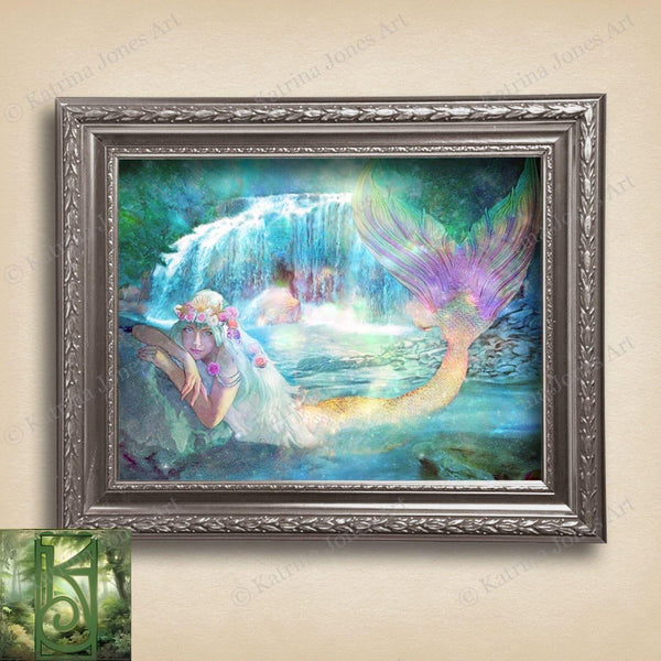 Mermaid Art Print Decor Canvas Wall Gift 8 X 10 Paper