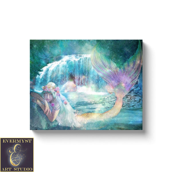 Mermaid Art Print Decor Canvas Wall Gift