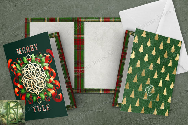Merry Yule Greeting Cards Card