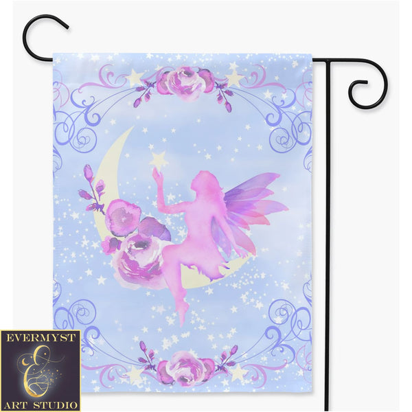 Moon Fairy Garden Flag - Whimsical Decoration