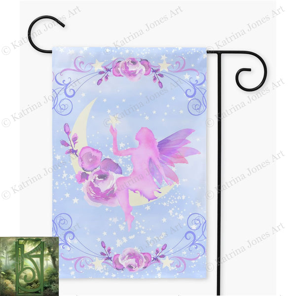 Moon Fairy Garden Flag - Whimsical Decoration