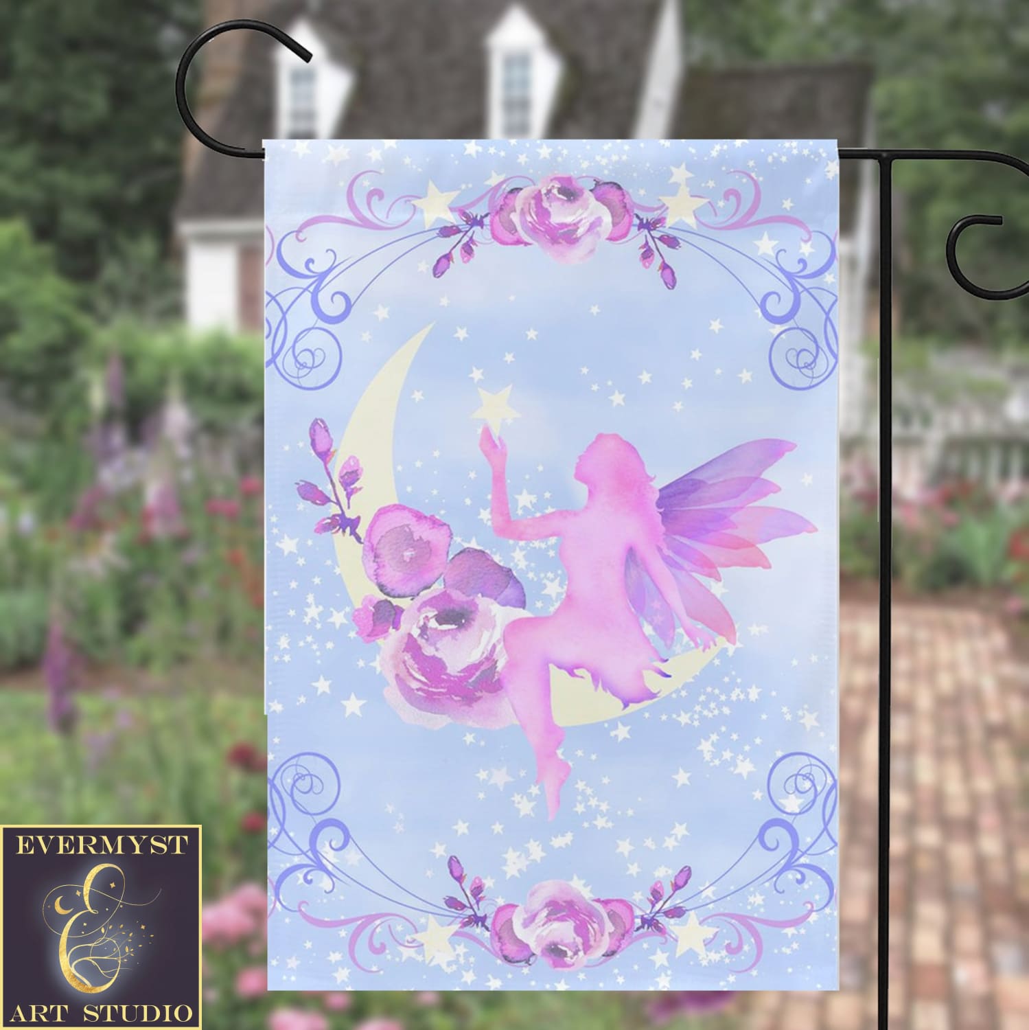 Moon Fairy Garden Flag - Whimsical Decoration