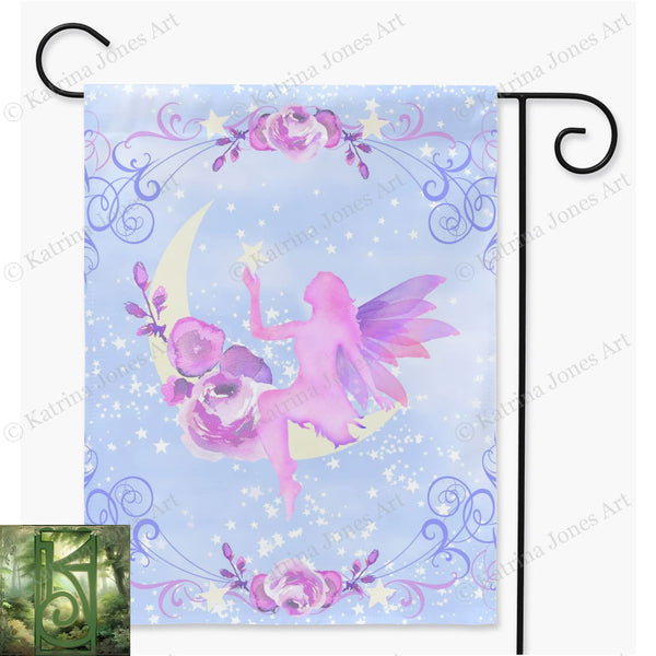 Moon Fairy Garden Flag - Whimsical Decoration
