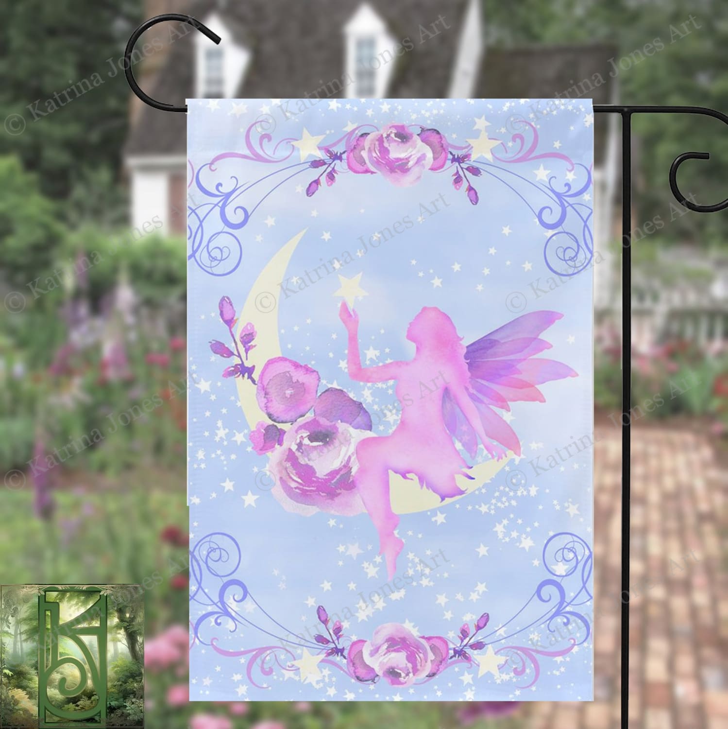 Moon Fairy Garden Flag - Whimsical Decoration