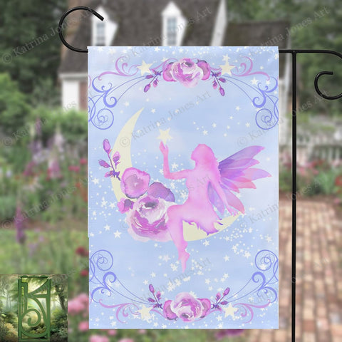 Moon Fairy Garden Flag - Whimsical Decoration