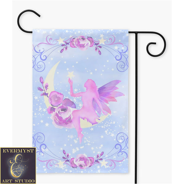 Moon Fairy Garden Flag - Whimsical Decoration