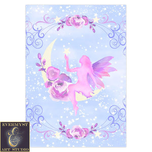 Moon Fairy Greeting Card Whimsical Cute Faery 10 Cards