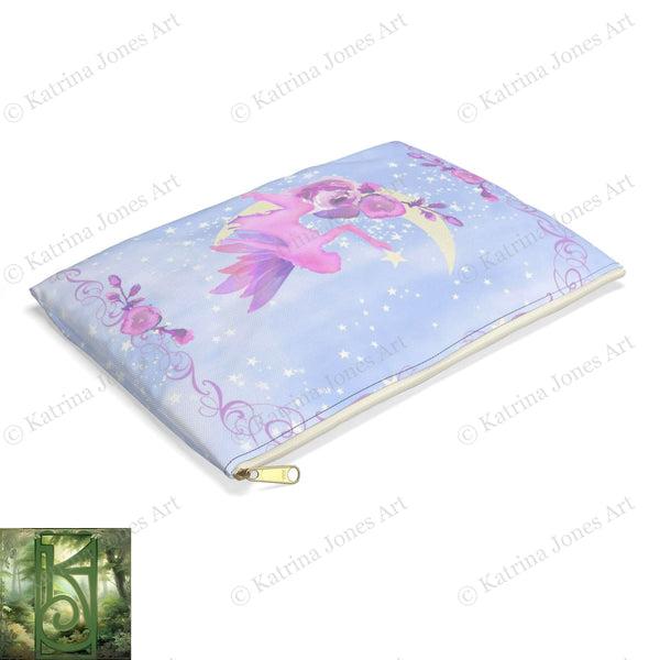 Moon Fairy Accessory Zippered Pouch Purse Tarot Oracle Deck Makeup Zip Cosmetic Bag Gift Faerie