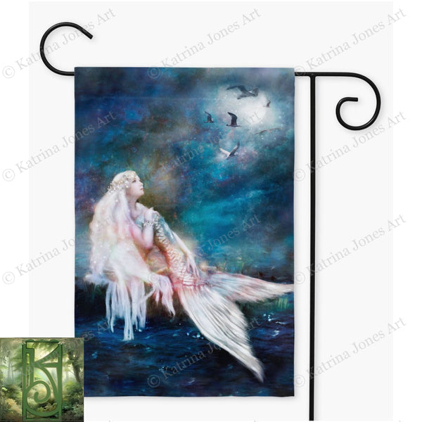 Moon Mermaid Garden Flag - Fantasy Decoration