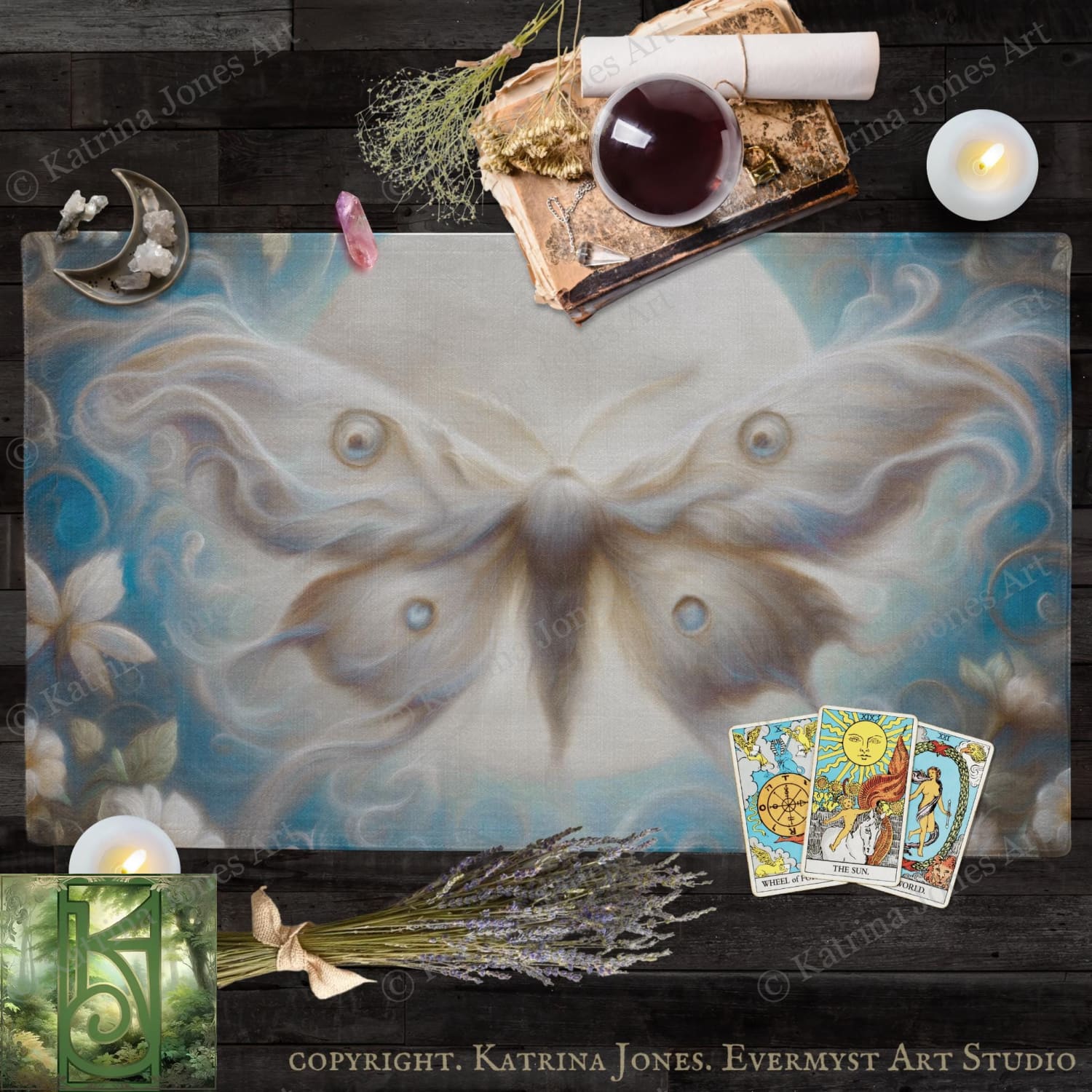 a painting of a butterfly on a table