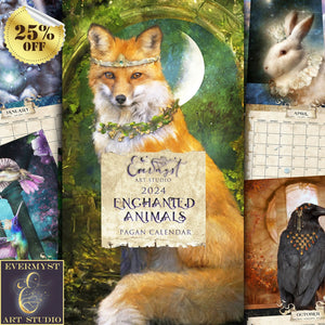 Myth Magic Animals Calendar - Pagan Wicca Witch Wheel Of The Year 2024