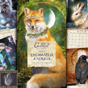 Myth Magic Animals Calendar - Pagan Wicca Witch Wheel Of The Year 2024