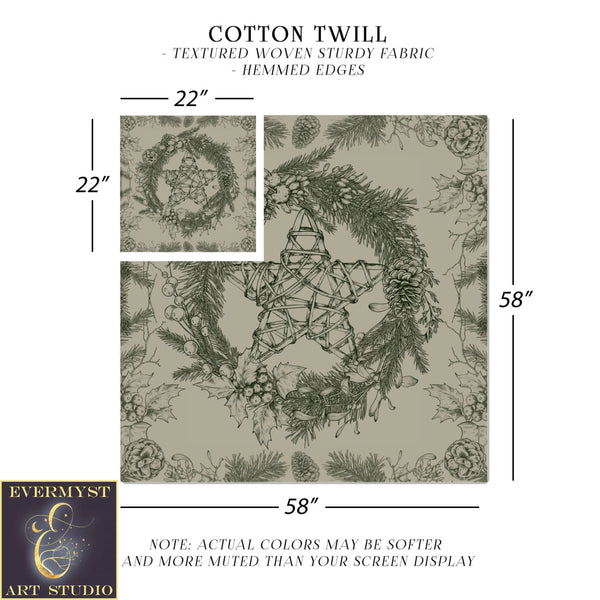 Nature-Themed Altar Cloth For Wicca And Pagan Rituals Square