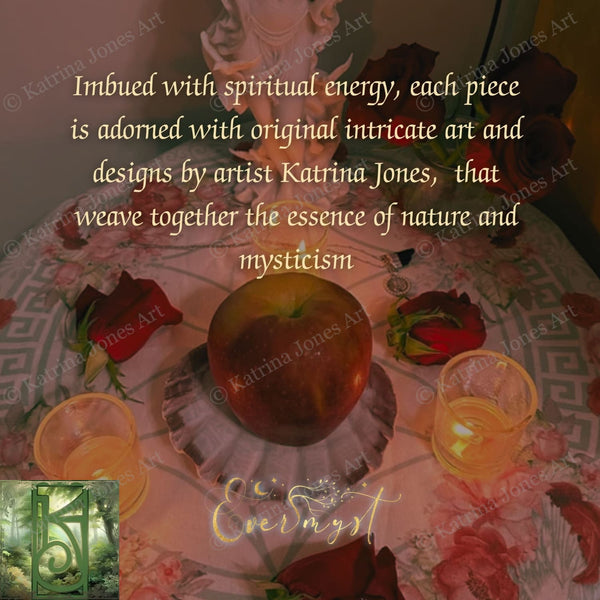 a table topped with an apple and candles