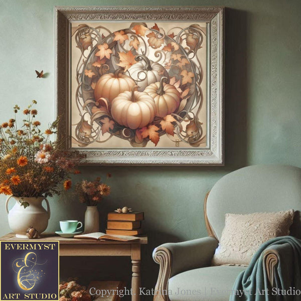 a room with a chair and a painting on the wall