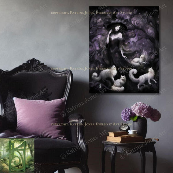 a room with a chair and a painting on the wall