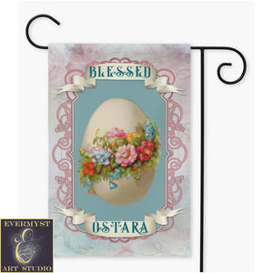 Ostara Garden Flag For Spring Equinox Wiccan Pagan Witch Decor Single / 12X18 Inch