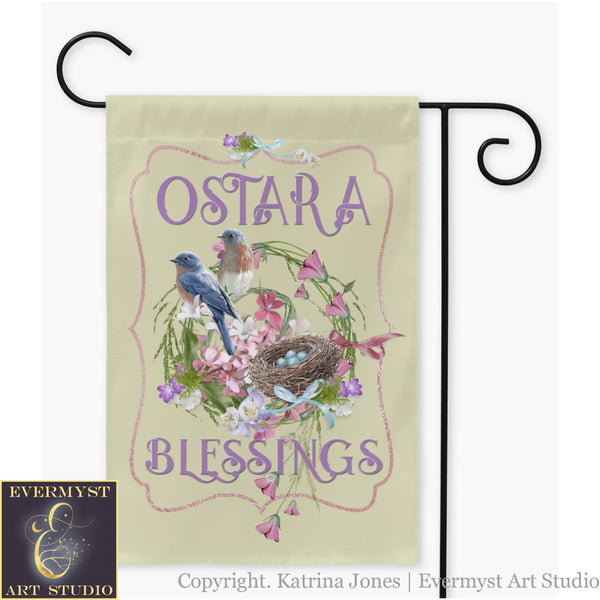 Ostara Garden Flag - Wicca Witch Pagan Decoration For Spring Equinox