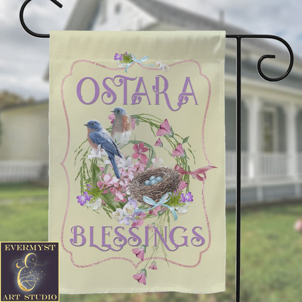 Ostara Garden Flag - Wicca Witch Pagan Decoration For Spring Equinox