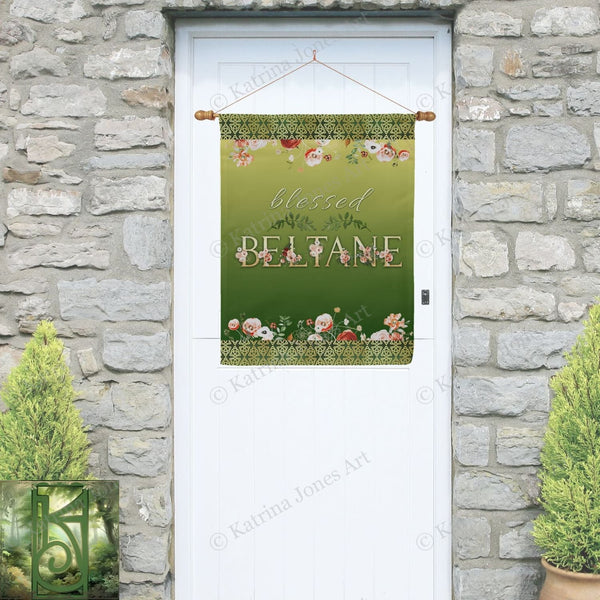 a picture of a welcome sign hanging on a door