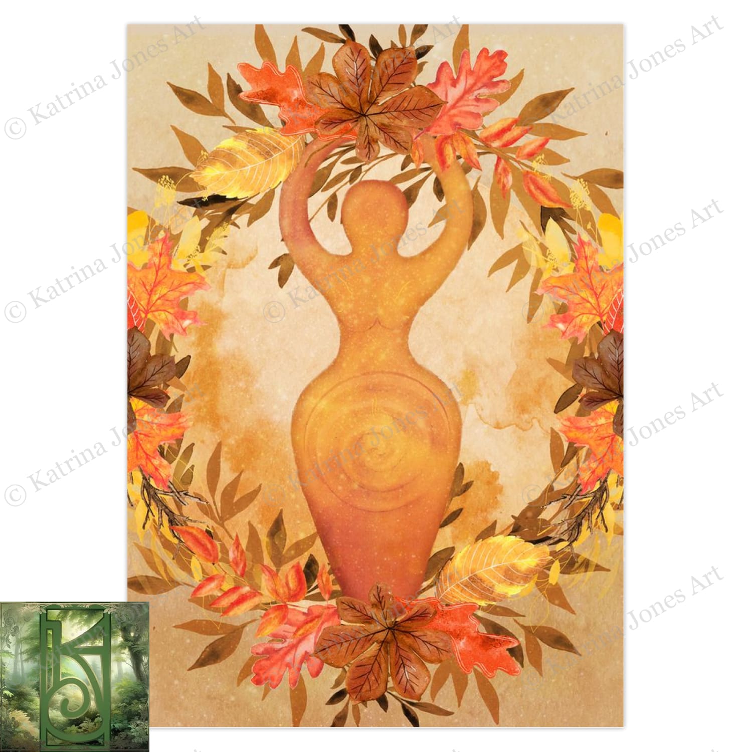 Pagan Goddess Blank Greeting Card Samhain Fall Witch Wicca Sabbat Stationary Sets Notecards 10 Cards
