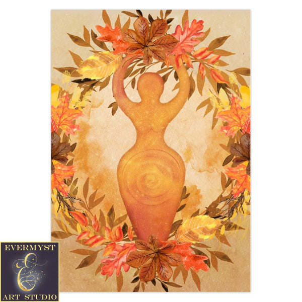 Pagan Goddess Blank Greeting Card Samhain Fall Witch Wicca Sabbat Stationary Sets Notecards 10 Cards