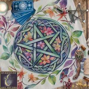 a painting of a star of david surrounded by other items
