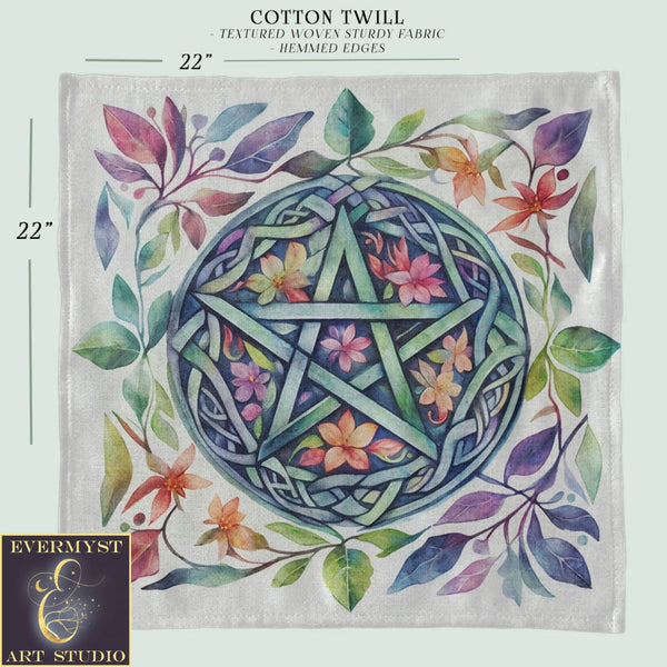 a drawing of a star of david surrounded by leaves and flowers