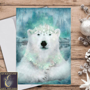 Polar Bear Card Yule Fantasy Art Winter Solstice Magic