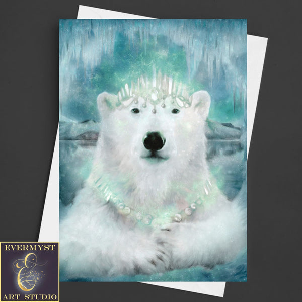 Polar Bear Card Yule Fantasy Art Winter Solstice Magic