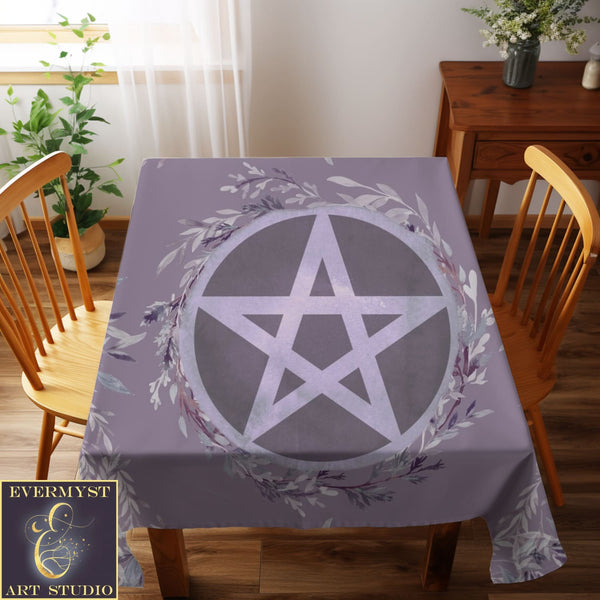 Purple Pentacle Altar Cloth Wicca Pagan Witch Ritual Tarot Square