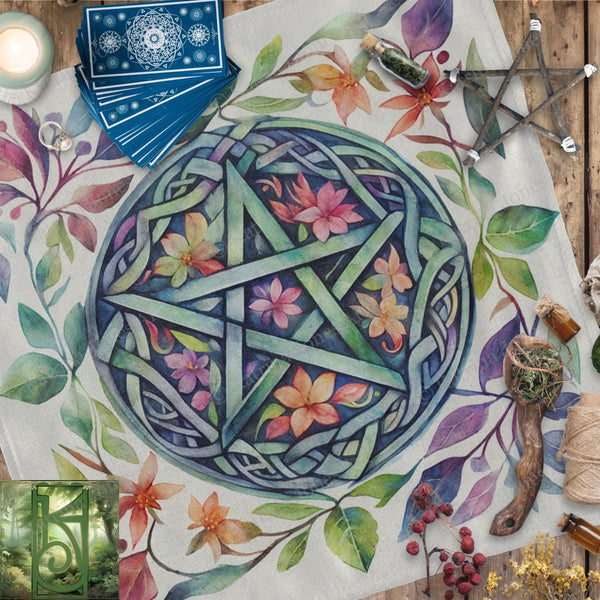 a painting of a star of david surrounded by other items