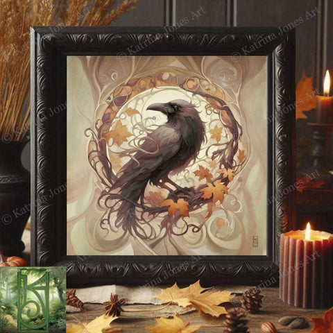 a painting of a bird sitting on top of a table