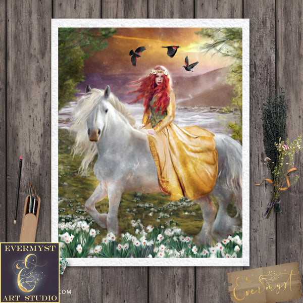 Rhiannon Goddess Fine Art Print Giclee - Limited Signed Collectors Edition