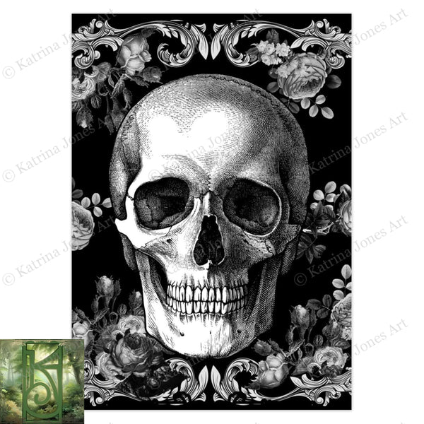 Samhain Card Halloween Gothic Greeting Skull Spooky Season 10 Cards