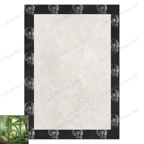 Samhain Card Halloween Gothic Greeting Skull Spooky Season