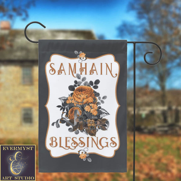 Samhain Garden Flag - Witch Wicca Pagan Fall Autumn Equinox Decor