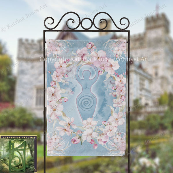 Spring Blossom Spiral Goddess Garden Yard Banner Flag Flag
