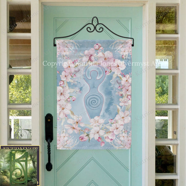 Spring Blossom Spiral Goddess Garden Yard Banner Flag Flag