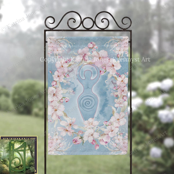 Spring Blossom Spiral Goddess Garden Yard Banner Flag Flag
