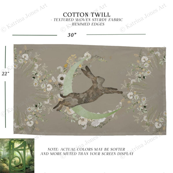 Altar Cloth Spring Hare Moon Rabbit Ostara Tarot Mat Decor Rec