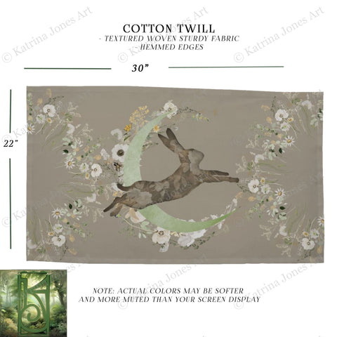 Altar Cloth Spring Hare Moon Rabbit Ostara Tarot Mat Decor Rec
