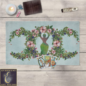 Summer Altar Cloth - Litha Solstice Goddess Wicca Pagan Tarot Mat Rec