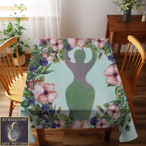 Summer Flowers Altar Cloth - Abundance And Goddess Wicca Decor Tarot Square