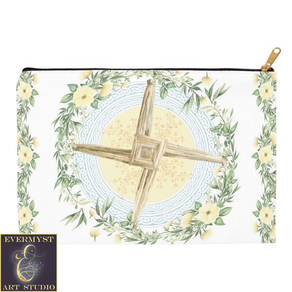Brigid Cross Accessory Pouches Vintage Design Witch Wicca Pagan Decor Spring Imbolc Zippered Tarot