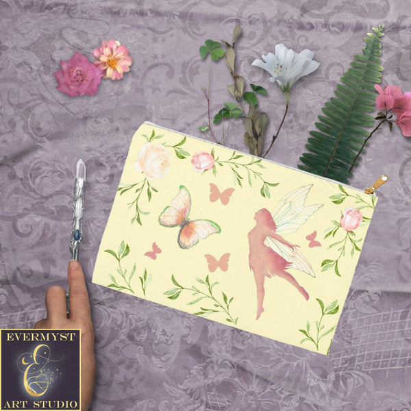 Butterfly Faerie Accessory Pouches Vintage Design Fae Faith Altar Fairy Gift Decor Zippered Pouch