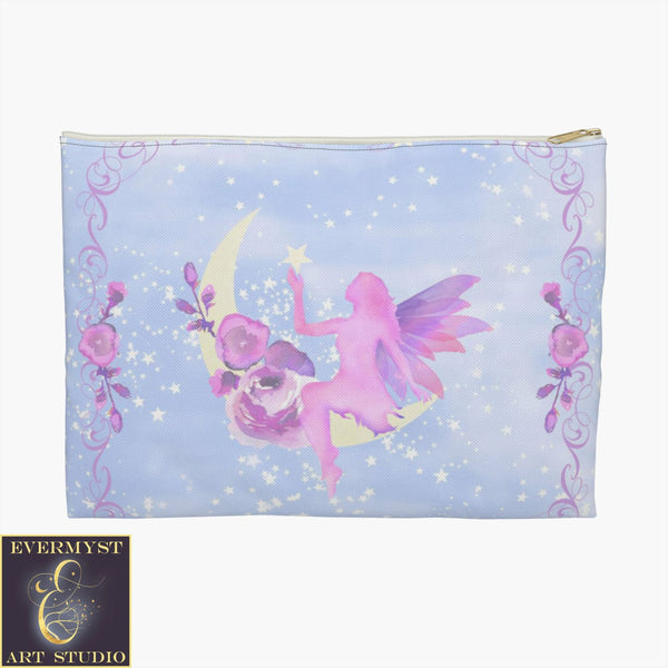 Moon Fairy Accessory Zippered Pouch Purse Tarot Oracle Deck Makeup Zip Cosmetic Bag Gift Faerie